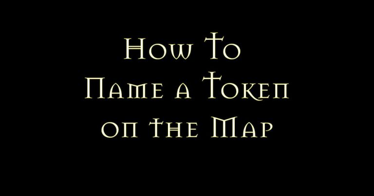 How to name a token on the map