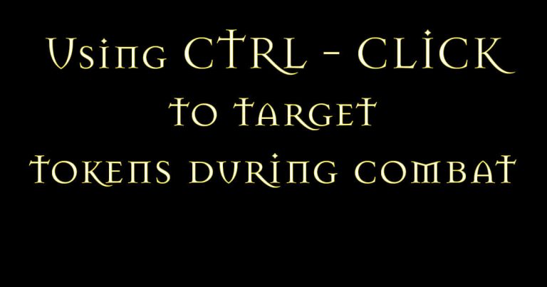 Control Click to Target Tokens in Fantasy Grounds