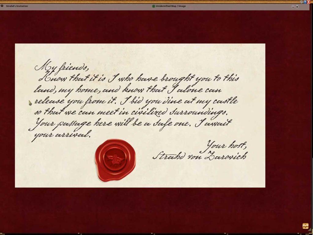 Strahds Invitation to Dinner