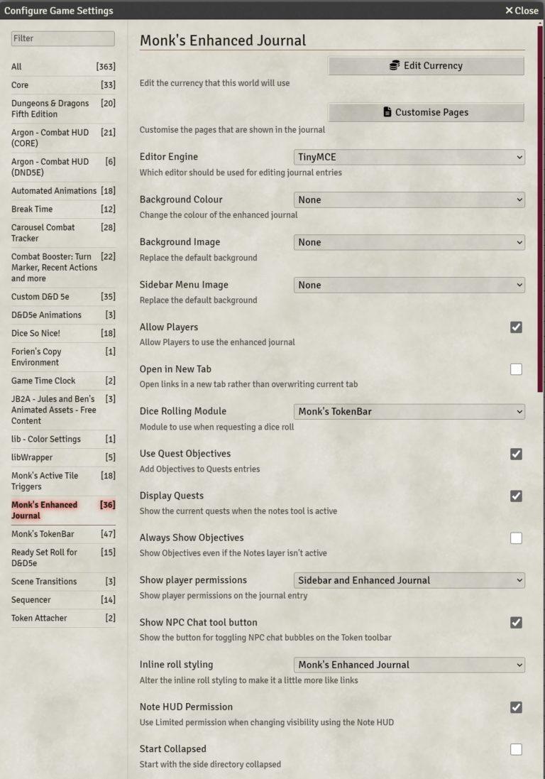 Monk’s Enhanced Journal