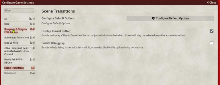 Scene Transition Module