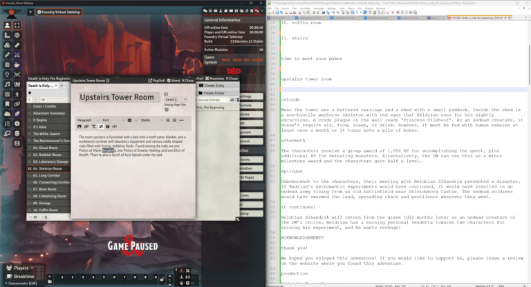 Timelapse-Converting a module from PDF to Foundry + maps