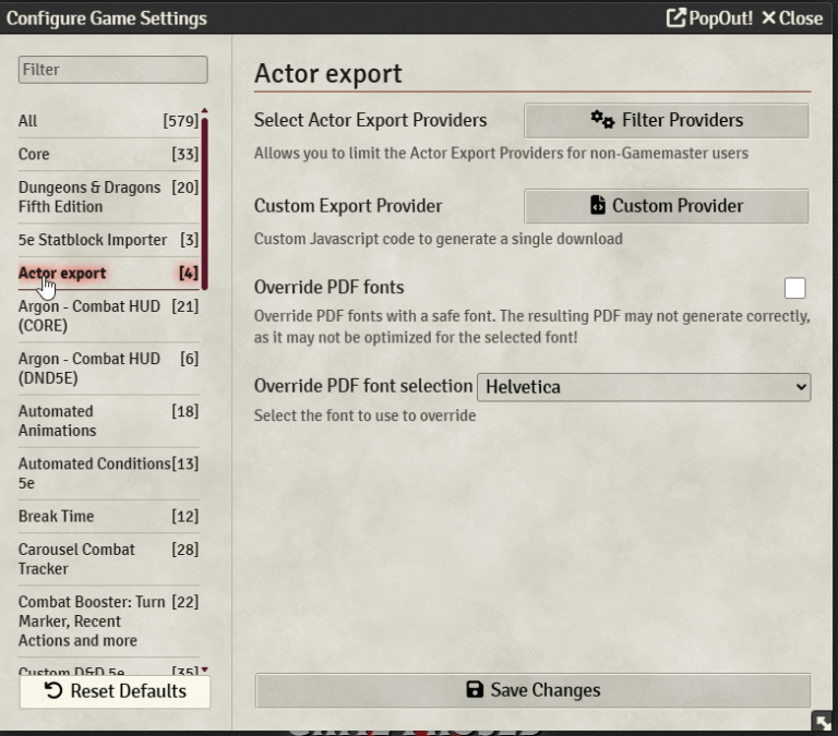 Foundry VTT 9 Sharing the Spotlight: A Look at Foundry VTT’s Actor Export Module