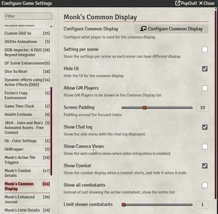 Foundry VTT 5 A Clearer Picture for Everyone: Exploring Foundry VTT’s Monk’s Common Display Module