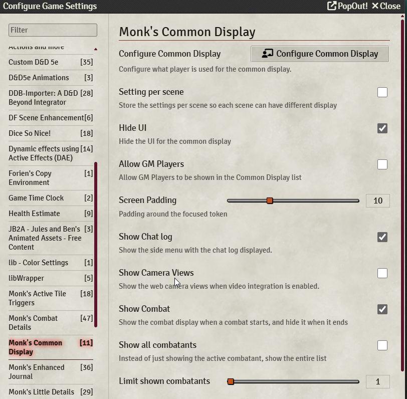 A Clearer Picture for Everyone: Exploring Foundry VTT's Monk's Common Display Module 1 monks common display 1