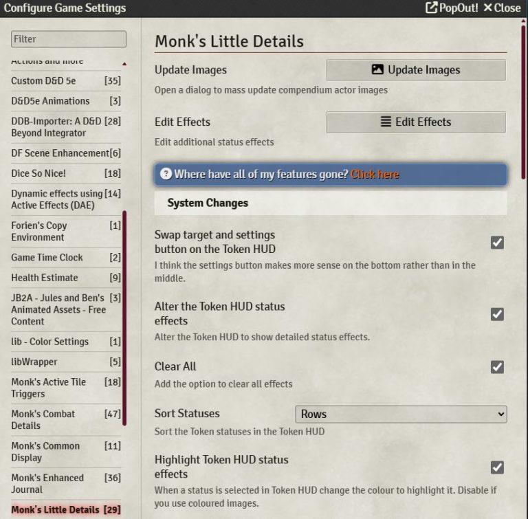 Foundry VTT 4 Sprinkle Some Magic: Exploring Foundry VTT’s Monk’s Little Details Module
