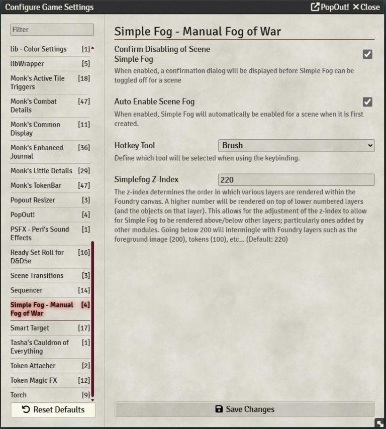 Foundry VTT 13 Precision at the Fogline: Using Simple Fog – Manual Fog of War in Foundry VTT